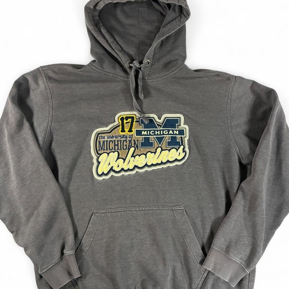 VTG/Y2K NWOT American Classic University of Michigan Heather grey hoodie. Large